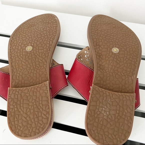 L’ARTISTE Mayura red‎ spring step SANDALS gorgeous design EUC size 40 or US 9 - Picture 6 of 10
